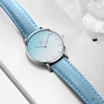 SHENGKE SK Ultra Thin Minialist Creative Starry Sky Women Watch with Genuine Leather Stainless Steel Mesh Band Floral Watch - Image 4